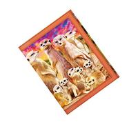 3D LiveLife Wallets - Cool Meerkats from Deluxebase. Cool Lenticular Meerkat Trifold Wallet with Zipper, Coin Pocket, Keyring and Card Holder. Animal Themed Small Gifts for Men and Women.