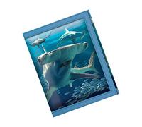 3D LiveLife Wallets - Hammerhead Sharks from Deluxebase. Cool Lenticular Shark Trifold Wallet with Zipper, Coin Pocket, Keyring and Card Holder. Animal Themed Small Gifts for Men and Women.