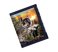 3D LiveLife Wallets - Jumping Wolves from Deluxebase. Lenticular 3D Wolf Wallet. Cash, coin and card holder with artwork licensed from renowned artist Steven Michael Gardner
