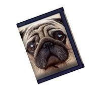 3D LiveLife Wallets - Pug from Deluxebase. Cool Lenticular Dog Trifold Wallet with Zipper, Coin Pocket, Keyring and Card Holder. Animal Themed Small Gifts for Men and Women.