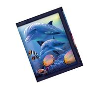 3D LiveLife Wallets - Seahorse Kingdom from Deluxebase. Cool Lenticular Ocean Trifold Wallet with Zipper, Coin Pocket, Keyring and Card Holder. Animal Themed Small Gifts for Men and Women.