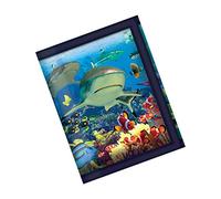 3D LiveLife Wallets - Shark Reef from Deluxebase. Cool Lenticular Shark Trifold Wallet with Zipper, Coin Pocket, Keyring and Card Holder. Animal Themed Small Gifts for Men and Women.