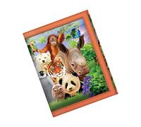 3D LiveLife Wallets - Wild Smile from Deluxebase. Cool Lenticular Safari Trifold Wallet with Zipper, Coin Pocket, Keyring and Card Holder. Animal Themed Small Gifts for Men and Women.