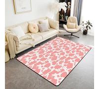 3D Living Room Carpet, Cartoon Animal Cow Pattern Washable Printed Rug, Soft Comfortable Non-Slip Rectangle Floor Mat For Dining Bedroom Home Decor, 40 X 60 Cm Easy Clean -824980636954