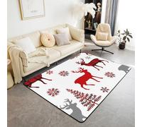 3D Living Room Carpet, Christmas Pattern Washable Printed Rug, Soft Comfortable Non-Slip Rectangle Floor Mat For Dining Bedroom Home Decor, 40 X 60 Cm Easy Clean -564386558748
