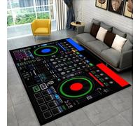3D Living Room Carpet, Dj Music Instruments Washable Printed Rug, Soft Comfortable Non-Slip Rectangle Floor Mat For Dining Bedroom Home Decor, 60 X 120 Cm Easy Clean -749835044395