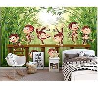 3D Living Room Mural Home Décor Animal Monkey Woods Landscape Office Study Living Room Background Wallpaper-400cm×280cm