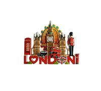 3D London UK Fridge Magnet Souvenir Gift,Resin Handmade London Refrigerator Magnet Home & Kitchen Decoration Collection