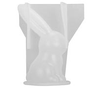 3D Long Ear Rabbit Silicone Mould, Transparent Bunny Resin Casting Mold for DIY Baking, Cake, Chocolate, Candy Making, Handcraft