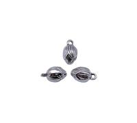 3D Lotus Charms For Beginner Jewelry Makers, 11x6.4x6.4mm, Antique Silver Color, 20 Pieces