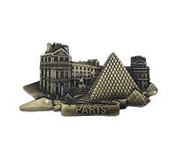 3D Louvre Paris France Refrigerator Fridge Magnet Tourist Souvenirs Handmade Metal Craft Magnetic Stickers Home Kitchen Decoration Travel Gift