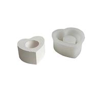 3D Love Heart Candlestick Silicone Mold Holder Crafs Gypsum Cement Resin Casting Molds Mold for Pouring Concrete Holder