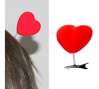 3D Love Heart Hair Clip Set For Adult Teens Festival Plush Side Clip Valentines Day Holiday Gathering Party Headpiece