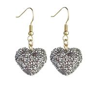 3D Love Heart Shape Dangle Earrings Colorful Resin Shimmer Heart Drop Earrings for Women Valentine's Day Party, Resin, No Gemstone