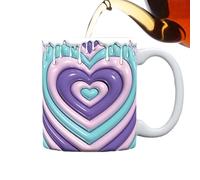 3D Love Mug Heart Shape Ceramic Coffee Mug 3D Design Colorful Mug Valentine's Day Perfect Gift For Couples | Romantic Coffee Mug For Home Or Bu