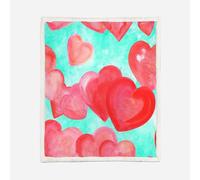 3D Love Throw Blanket 130x150cm Microfiber Fleece Ultra Super Soft Fleece Cozy Plush Warm Romance Aesthetics Blanket All Season Bedding for Bed Couch Travel（MXX 28-15）