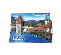 3D Lucerne Switzerland Refrigerator Fridge Magnet Tourist Souvenirs Handmade Resin Craft Magnetic Stickers Home Kitchen Decoration Travel Gift