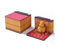 3D Lucky Three-Dimensional Sticky Note Book, 3D Calendar 2026, Time Piece Calendar 2026-125 Pages (3.15 * 3.15 * 2.17 in) for Recording and Reminding Important Events, Office and Room Decorations