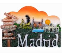 3D Madrid Spain Fridge Magnet Travel Souvenir Gift Home Kitchen Decoration Refrigerator Magnetic Sticker Craft Collection