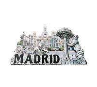 3D Madrid Spain Landmark Refrigerator Magnet Souvenirs Handmade Resin Magnetic Stickers Home Kitchen Decoration,Madrid Fridge Magnet Collection Gift
