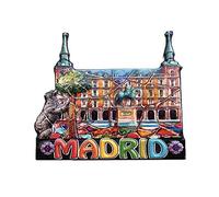 3D Madrid Spain Refrigerator Fridge Magnet Tourist Souvenirs Handmade Magnetic Stickers Home Kitchen Decoration Travel Gift