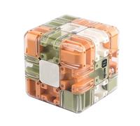 3D Magic Cube Maze Ball Puzzle, Large 3D Labyrinth Cube Puzzle, Spatial Awareness Brain Training Toy for Stress Relief & Logic Development, Educational Focus Game Gift for Adults Teens(1PC)