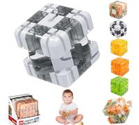 3D Magic Cube Maze Ball Puzzle, Large Labyrinth 3D Maze Cube, Engaging Brain Teaser Toy, Spatial Awareness Brain Training Toy, Educational Focus Game Gift for Adults Teens for Stress Relief