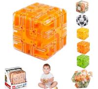 3D Magic Cube Maze Ball Puzzle, Large Labyrinth 3D Maze Cube, Engaging Brain Teaser Toy, Spatial Awareness Brain Training Toy, Educational Focus Game Gift for Adults Teens for Stress Relief