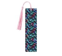 3D Magic Dragon Scales Wooden Bookmark with Tassel for Reading, Perfect Gift for Book Lovers