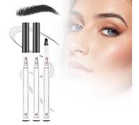 3D Magic Microblading Eyebrow Pencil - 2024 NEW Waterproof Brow Pencil with Micro-Fork Tip, Upgrade Fine Stroke Eyebrow Pen Makeup Eyebrow Pencil (Black)