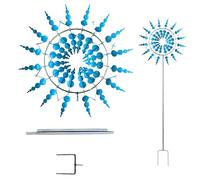 3D Magic Wind Spinner, Garden Windmill, Metal Wind Sculpture Catchers, Magic Windmill Spinner Stake For Patio Lawn Outdoor Decoration