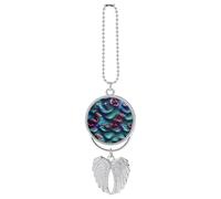 3D Magical Dragon Scales Car Pendant, Rear View Mirror Hanging Ornament, Auto Decor for Rearview Mirror, Keychain Silver-Style
