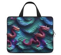 3D Magical Dragon Scales Laptop Sleeve Ultra-Thin, Lightweight & Waterproof 13inch Laptop Bags, Durable Neoprene Material, Portable Protective Computer Bag with Hand Strap