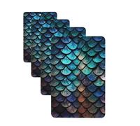 3d Magical Dragon Scales Pattern Car Air Fresheners 4 Pcs Rectangle Hanging Car Air Freshener Fragrance Scented Cards Auto Mirror Pendant Aromatherapy Tablets For Car Home Office Closet Bathroom