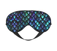3D Magical Dragon Scales Pattern Double Sided Sleep Mask Soft Comfortable Light Blocking Eye Cover for Night Rest
