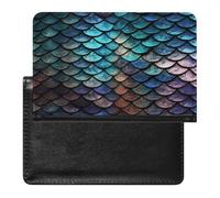 3D Magical Dragon Scales Pattern Passport Holder Vaccine Card Holder Travel Document Organizer Credit Card Organizer for Women/Men