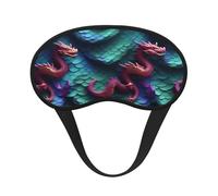 3D Magical Dragon Scales Pattern Print Adjustable Eye Cover for Sleeping, Comfortable, Pressure-Free and Breathable Sleeping Masks