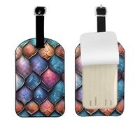 3D Magical Dragon Scales Pattern Print Bag Tags Stylish Luggage Tag 4.3 x 2.76 Inch Essential Travel Accessory Suitcases