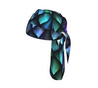 3D Magical Dragon Scales Pattern Print Bike Cap Breathable Headwrap Moisture Wicking Tie Back Helmet Liner Outdoor Event Gift 22-24 In