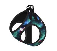 3d Magical Dragon Scales Pattern Print Dog Harness Leash Set Reflective Pet Harness Puppy Vest Suitable Dogs Cats Small Breeds