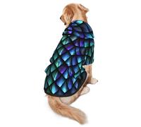 3d Magical Dragon Scales Pattern Print Dog Hoodie Pet Sweatshirt, Warm, Soft And Breathable Hooded Clothes For Medium To Large Dogs, Easy-To-Wear Design, For Winter And Fall