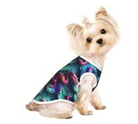 3D Magical Dragon Scales Pattern print Dog Shirts for Small Dogs Stretchy T-Shirts Lightweight Tank Top Sleeveless Striped Vest