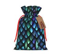 3d Magical Dragon Scales Pattern Print Drawstring Gift Bags,For Holiday Season,Birthdays,Anniversaries And Any Special Occasion