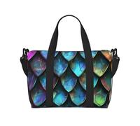 3D Magical Dragon Scales Pattern Print Foldable Travel Duffel Bags, Sports Gym Bag Outdoor Weekend Bag Crossbody Bag for Air, Travel Holdall, Fitness, Short Breaks for Women Men