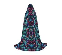 3d Magical Dragon Scales Pattern Print Hooded Wizard Robe Halloween Cloak Medieval Renaissance Cosplay Christmas Party Outfits