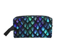 3D Magical Dragon Scales Pattern Print Men and Women Large Capacity Travel Toiletry Bag Pouch Lightweight Daily Storage