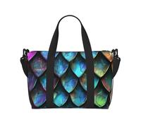 3D Magical Dragon Scales Pattern Print Travel Duffel Bag, Lightweight Water-Resistant Weekender Spacious Gym & Travel Bag for Men, Women & Teens