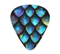 3d Magical Dragon Scales Pattern Printed Custom 12 Pieces Guitar Pick In A Box,The Pick Makes Sound Clear, Ukulele, Electric Bass (0.46 0.71 0.96mm)