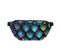3D Magical Dragon Scales Pattern Printed Fanny Pack Waist Bag for Men Women, Adjustable Bumbags Hip Bum Bag Travel Crossbody Bags Sports Running Hiking Belt Bag