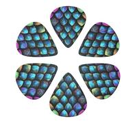 3d Magical Dragon Scales Pattern Printed Guitar Picks Plectrum,Guitar accessories,6pcs 0.46mm